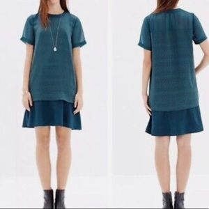 Madewell Shift Dress in emerald green. Size Small.